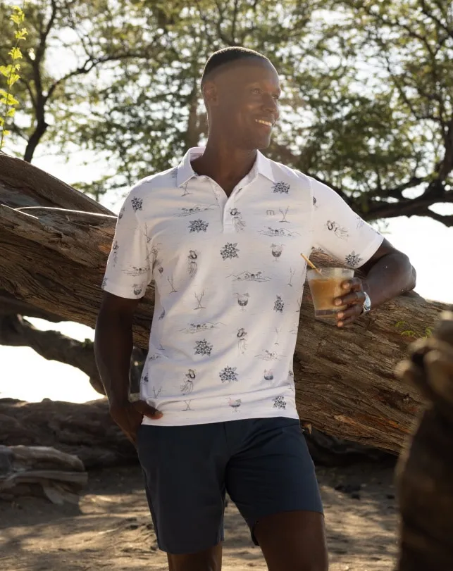 Men ISLAND PARADISE POLO White TravisMathew Polos
