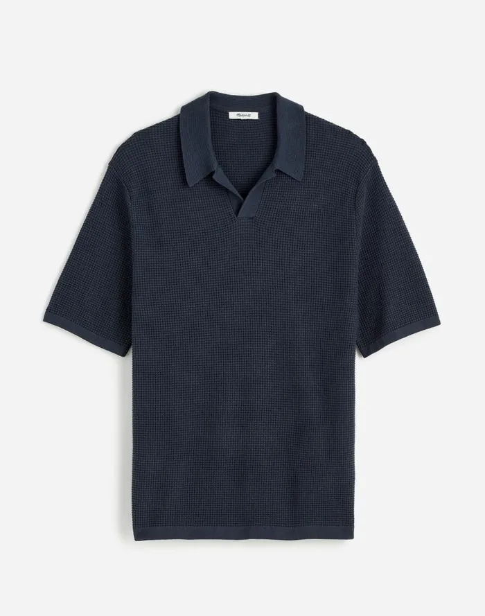 Men JohnnyCollar ShortSleeve Sweater Polo Thunder Madewell Shirts