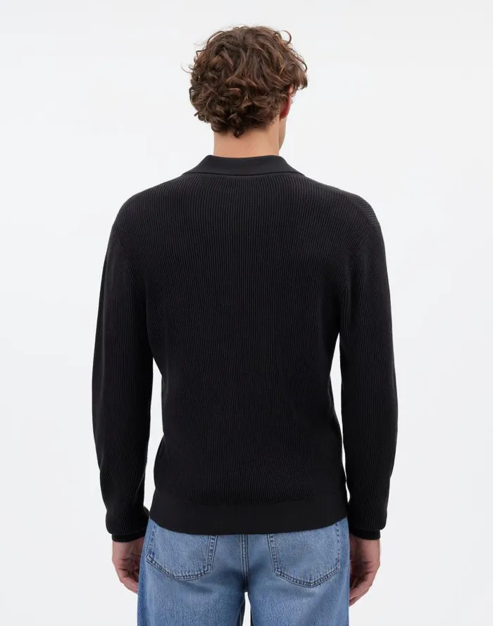 Men JohnnyCollar Sweater Polo Shirt In Merino Wool Dark Bottle Madewell Shirts