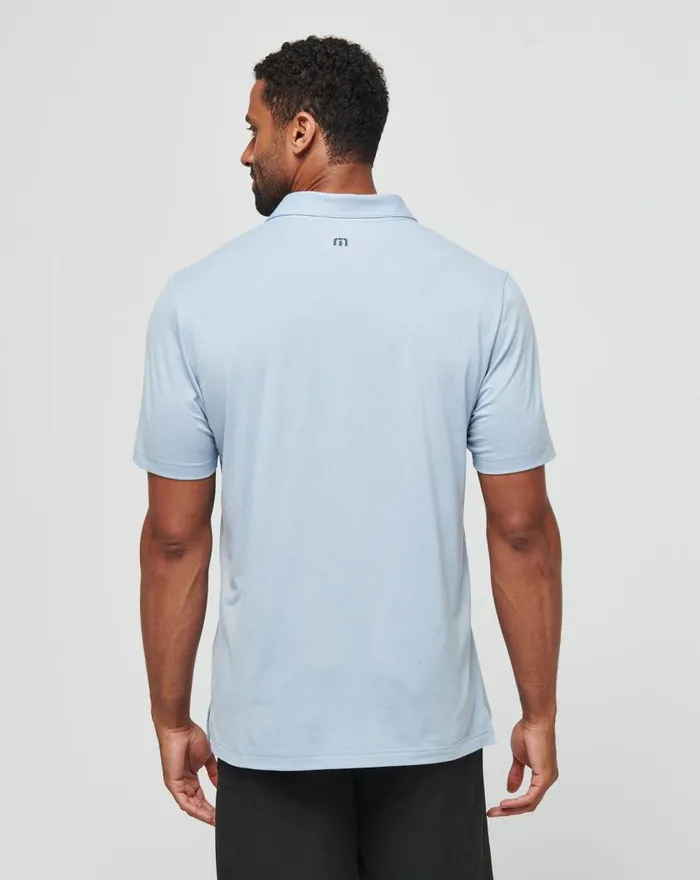Men JUNGLE PYRAMID POLO Heather Ash Blue TravisMathew Polos