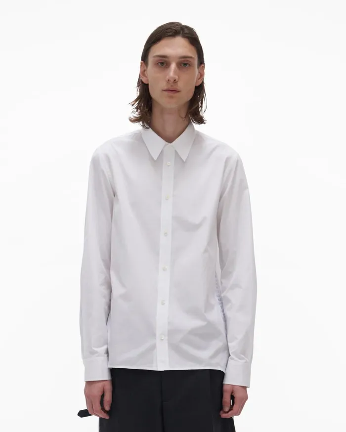 Men Laced Shirt White Helmut Lang Shirts