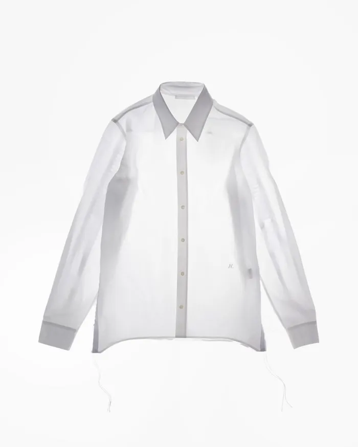 Men Laced Shirt White Helmut Lang Shirts
