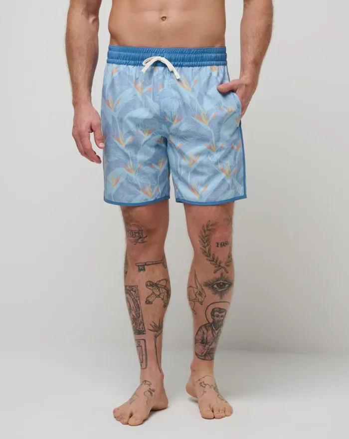 Men LAVA TUNNELS BOARDSHORT Heather Quiet Harbor TravisMathew Boardshorts