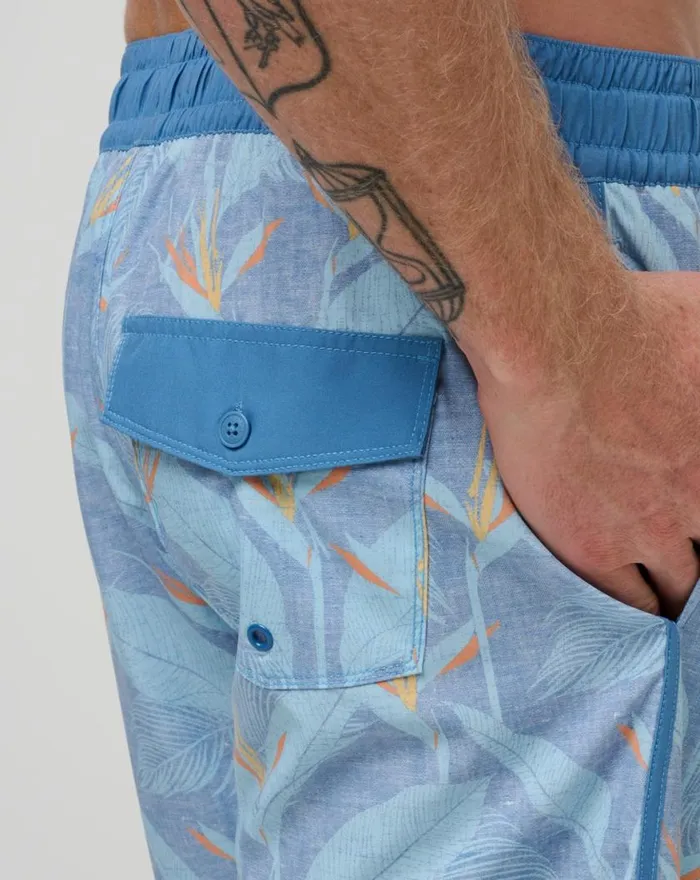 Men LAVA TUNNELS BOARDSHORT Heather Quiet Harbor TravisMathew Boardshorts
