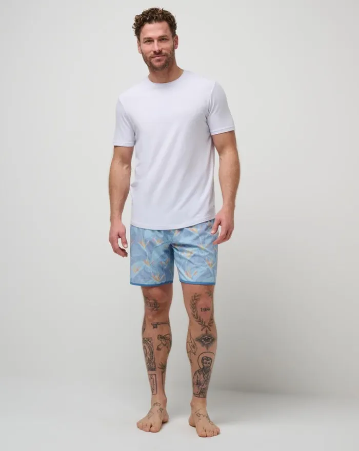 Men LAVA TUNNELS BOARDSHORT Heather Quiet Harbor TravisMathew Boardshorts