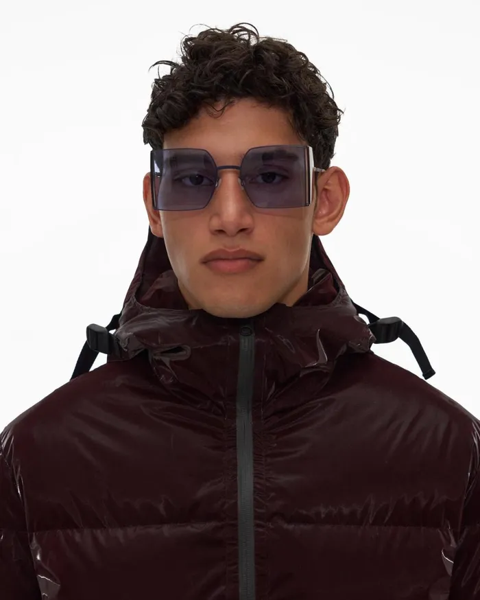 Men Liquid Nylon Puffer Coat Crimson Night Helmut Lang Outerwear