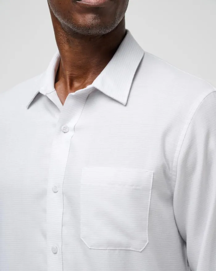 Men LITTLE LEARY BUTTONUP White TravisMathew ButtonUps