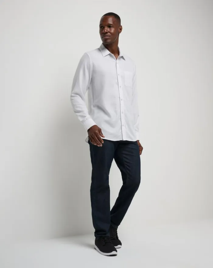Men LITTLE LEARY BUTTONUP White TravisMathew ButtonUps