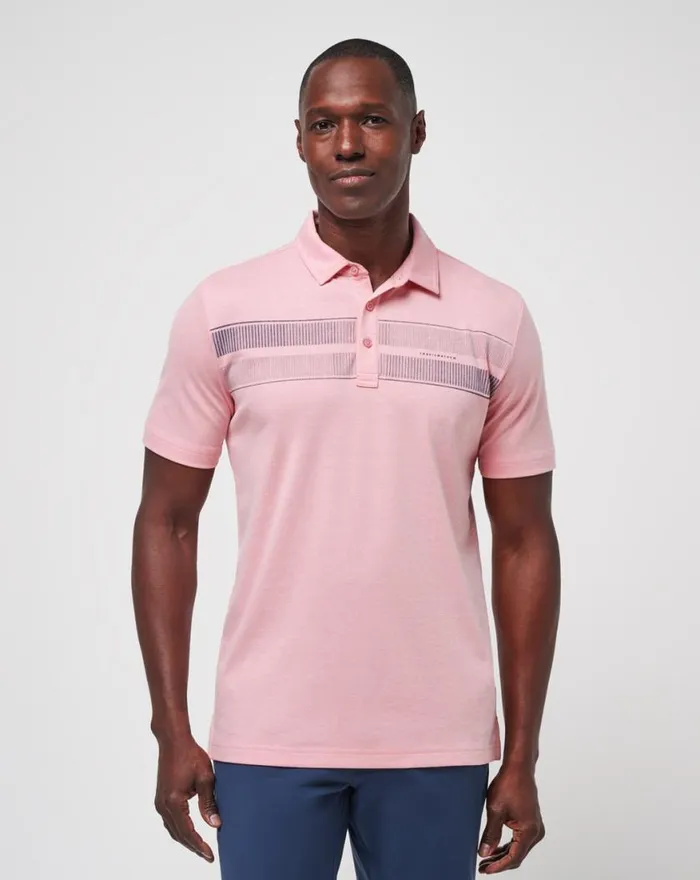 Men LOCAL DISCOUNT POLO Heather Blush TravisMathew Polos