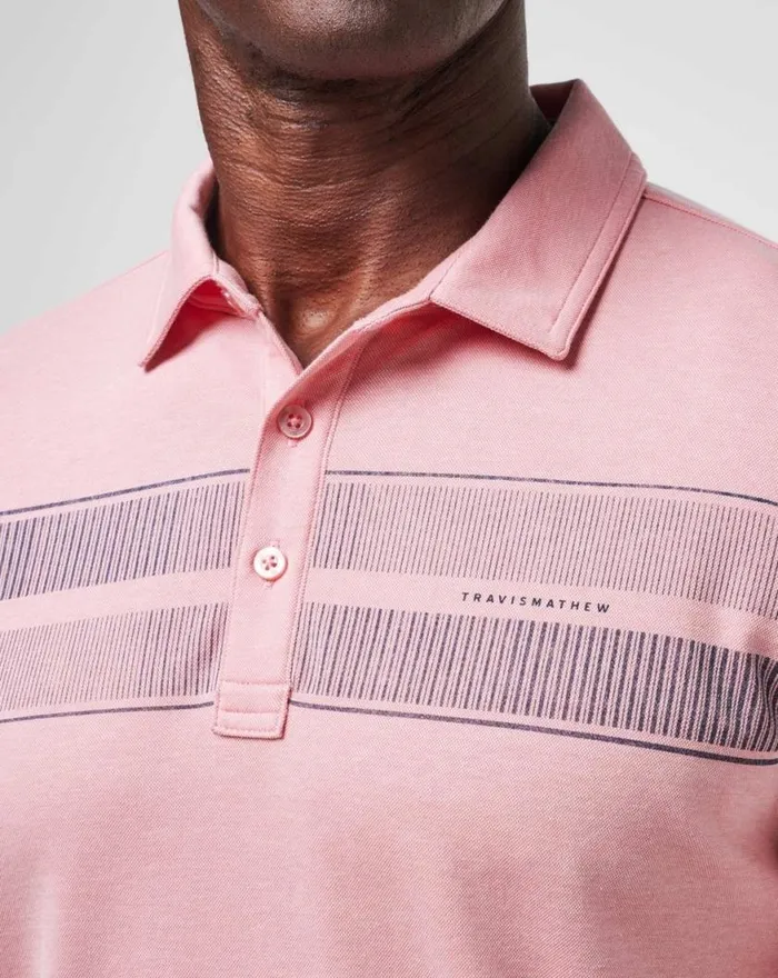 Men LOCAL DISCOUNT POLO Heather Blush TravisMathew Polos
