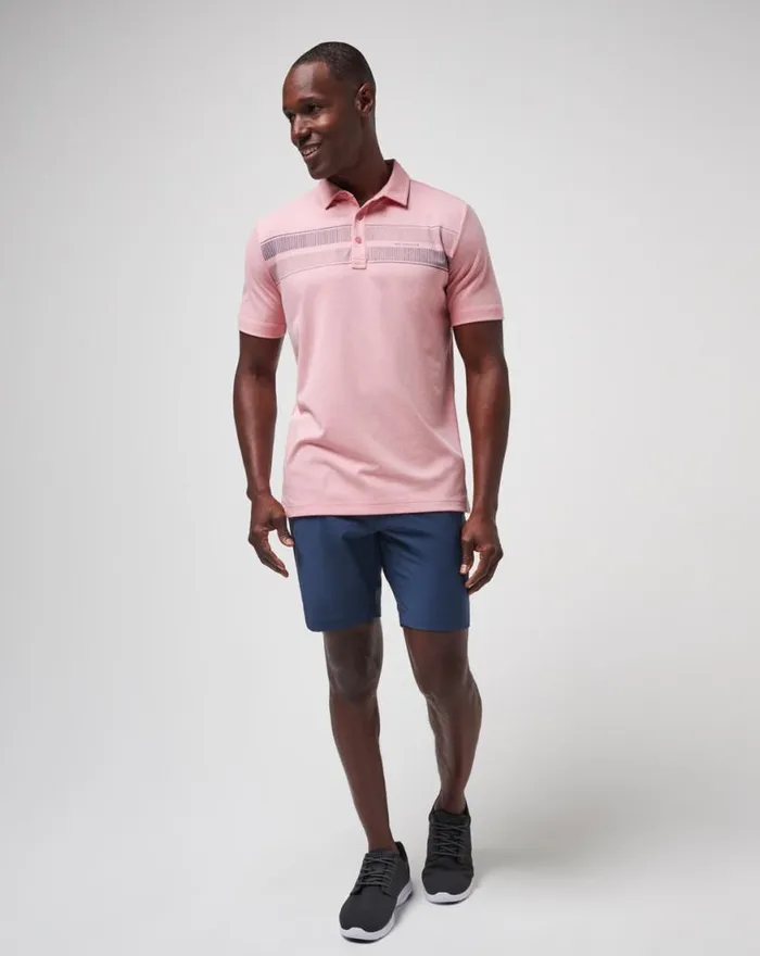 Men LOCAL DISCOUNT POLO Heather Blush TravisMathew Polos