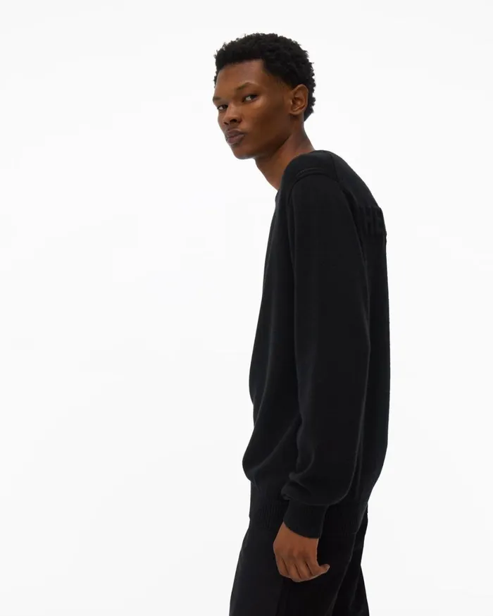 Men Logo Sweater Black Helmut Lang Sweatshirts