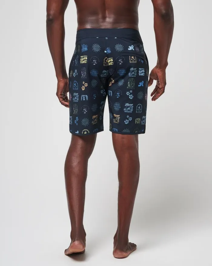 Men LONGBOARDERS BOARDSHORT Black TravisMathew Boardshorts