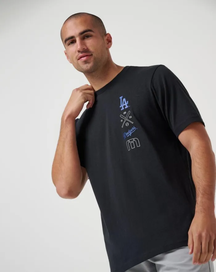 Men LOS ANGELES DODGERS SUNSET SLAM 20 TEE Black TravisMathew Tees