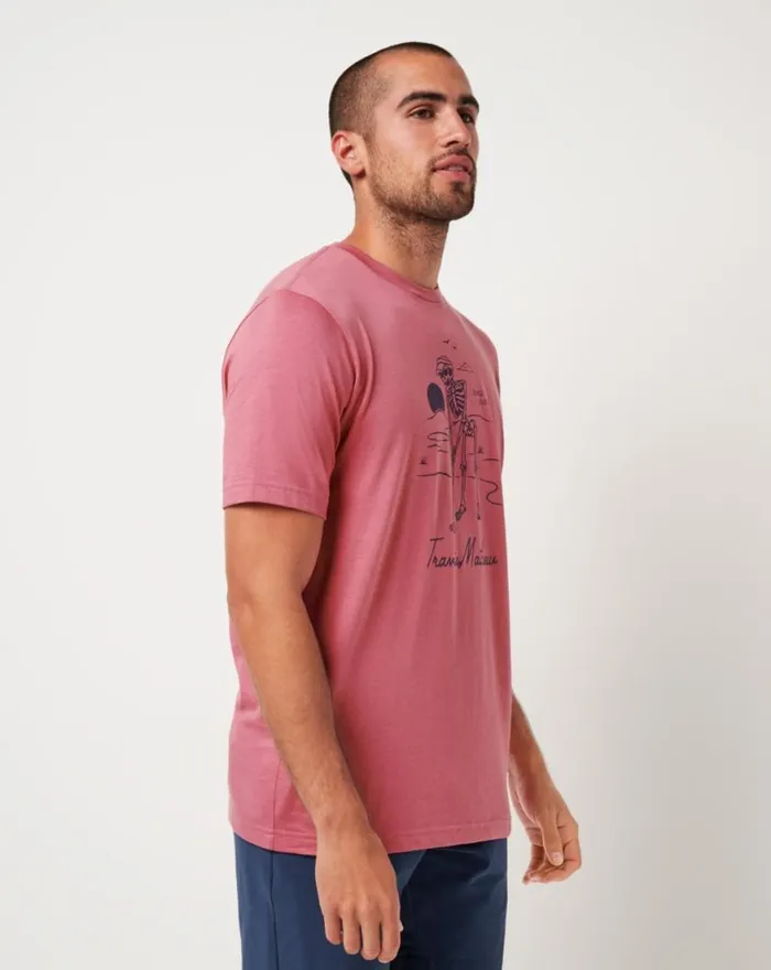 Men LOST WEEKEND TEE Rose Wine TravisMathew Tees