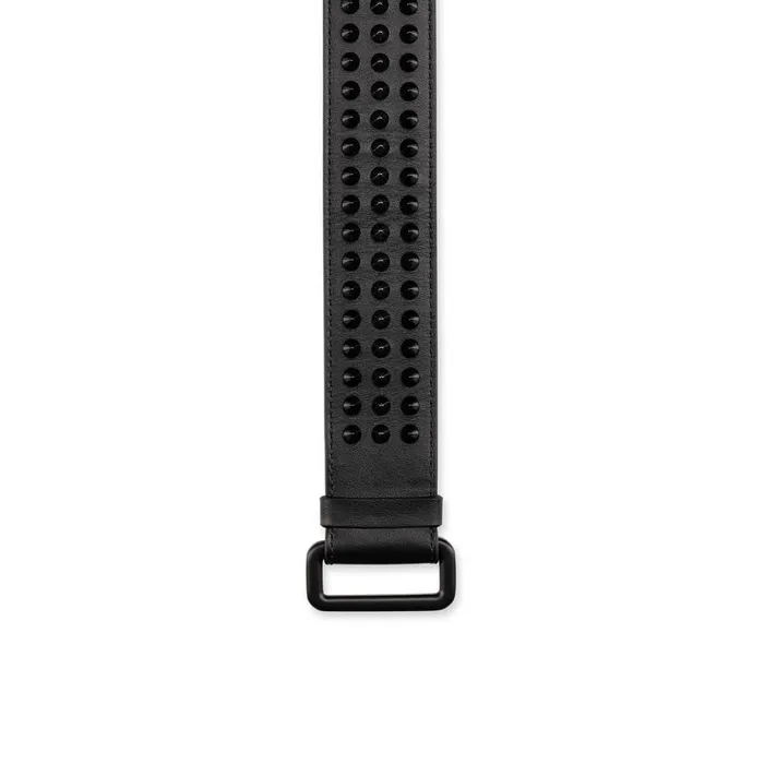 Men Loubi Belt 8211 Calf Leather And Spikes 8211 Black Black Christian Louboutin Belts