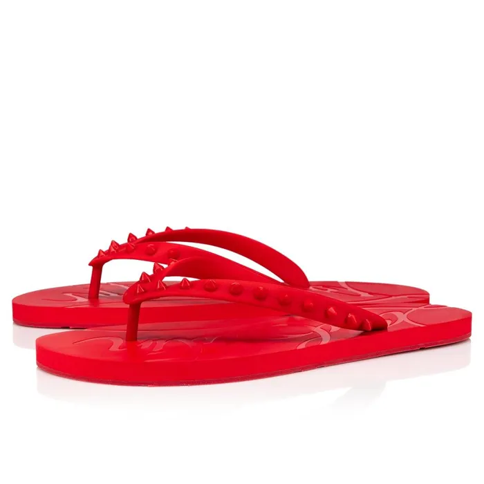 Men Loubi Flip Man Flipflops 8211 Rubber 8211 Loubi Red Christian Louboutin Sandals and Espadrilles Men Loubi Flip Man Flipflops 8211 Rubber 8211 Loubi Red Christian Louboutin Sandals and Espadrilles