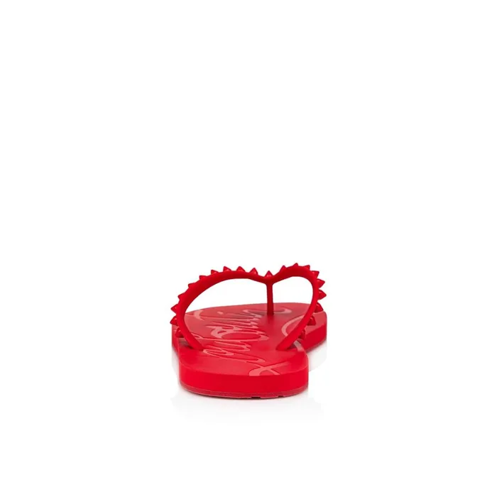 Men Loubi Flip Man Flipflops 8211 Rubber 8211 Loubi Red Christian Louboutin Sandals and Espadrilles