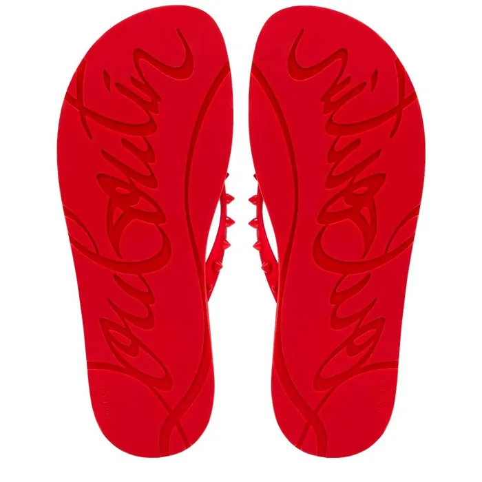 Men Loubi Flip Man Flipflops 8211 Rubber 8211 Loubi Red Christian Louboutin Sandals and Espadrilles