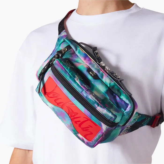 Men Loubideal Belt Bag 8211 Fabric Melancholia Print And Rubber 8211 Multicolore Multicolor Christian Louboutin Crossbody Bags