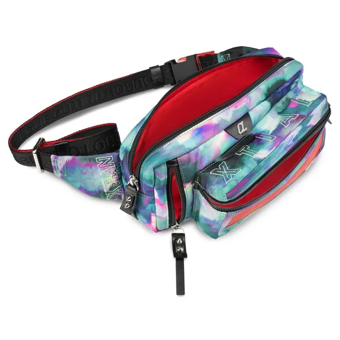 Men Loubideal Belt Bag 8211 Fabric Melancholia Print And Rubber 8211 Multicolore Multicolor Christian Louboutin Crossbody Bags
