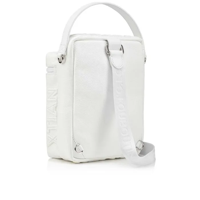 Men Loubideal Reporter Bag 8211 Calf Leather 8211 Bianco White Christian Louboutin Crossbody Bags