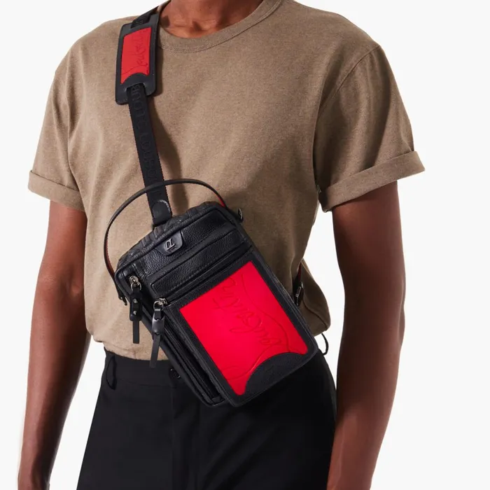 Men Loubideal Reporter Bag 8211 Calf Leather 8211 Loubi Red Christian Louboutin Crossbody Bags