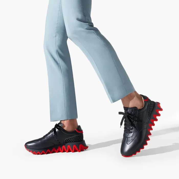 Men Loubishark Sneakers 8211 Calf Leather Suede And Nappa Leather 8211 Black Black Christian Louboutin Low Top Sneakers