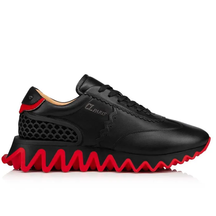 Men Loubishark Sneakers 8211 Calf Leather Suede And Nappa Leather 8211 Black Black Christian Louboutin Low Top Sneakers
