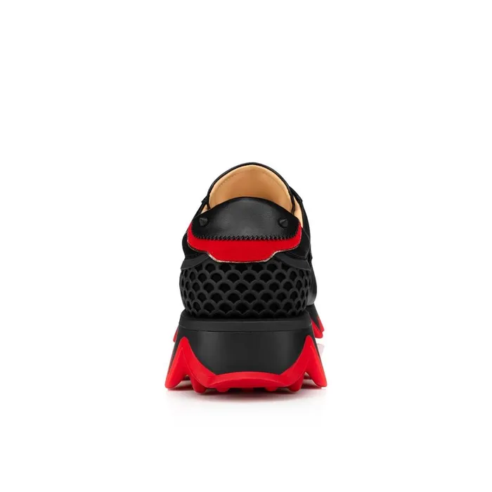 Men Loubishark Sneakers 8211 Calf Leather Suede And Nappa Leather 8211 Black Black Christian Louboutin Low Top Sneakers
