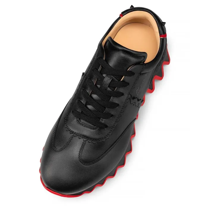 Men Loubishark Sneakers 8211 Calf Leather Suede And Nappa Leather 8211 Black Black Christian Louboutin Low Top Sneakers