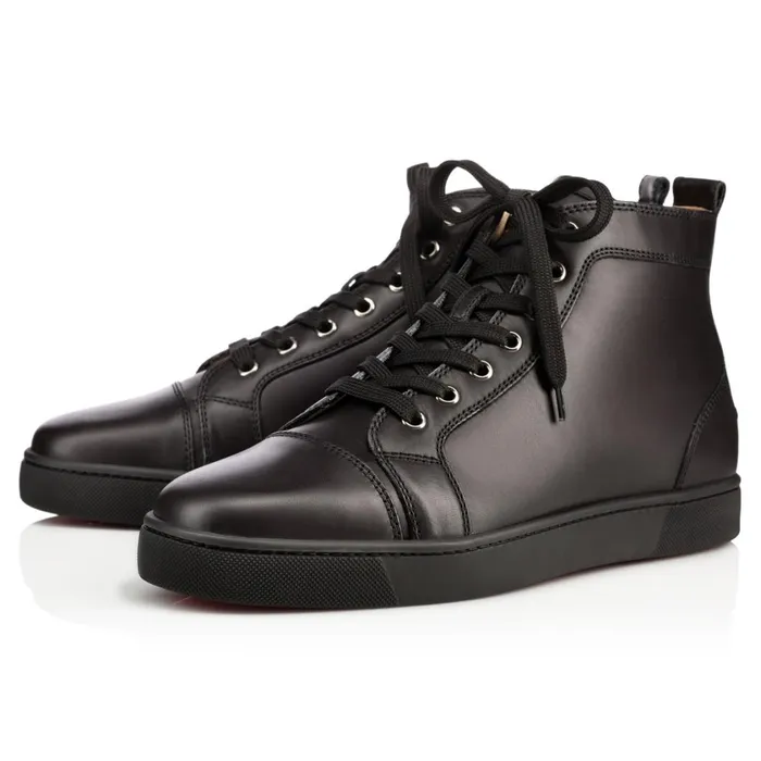 Men Louis Hightop Sneakers 8211 Calf Leather 8211 Black Black Christian Louboutin High Top Sneakers Men Louis Hightop Sneakers 8211 Calf Leather 8211 Black Black Christian Louboutin High Top Sneakers