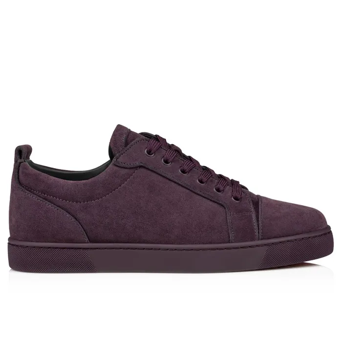 Men Louis Junior Sneakers 8211 Veau Velours 8211 Alcazar Purple Christian Louboutin Low Top Sneakers