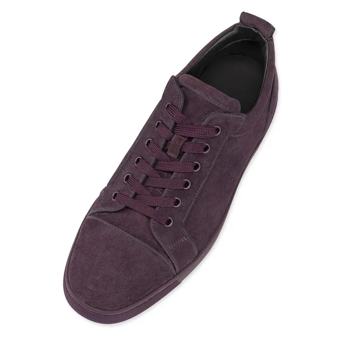 Men Louis Junior Sneakers 8211 Veau Velours 8211 Alcazar Purple Christian Louboutin Low Top Sneakers