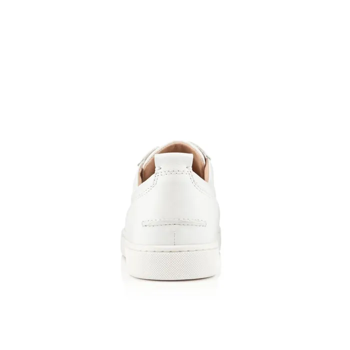 Men Louis Junior Spikes Sneakers 8211 Calf Leather 8211 White White Christian Louboutin Low Top Sneakers