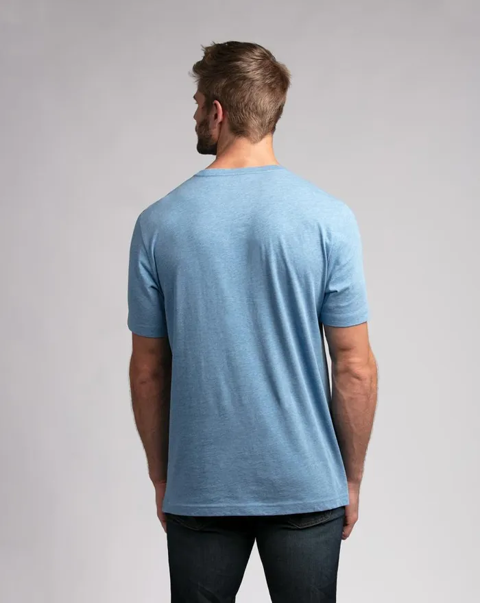 Men MACKINAC TEE Heather Blue TravisMathew Tees