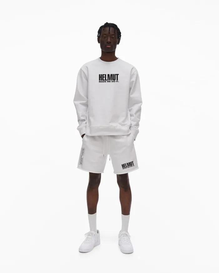 Men Made Me Short White Helmut Lang Shorts