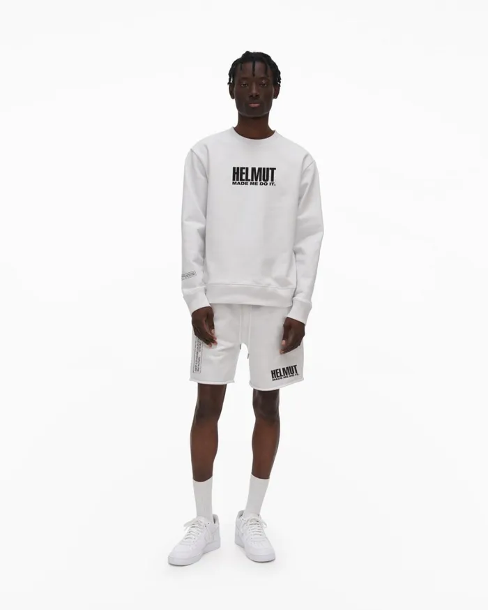 Men Made Me Sweatshirt White Helmut Lang Sweatshirts