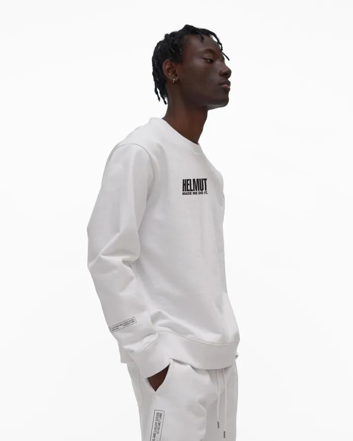 Men Made Me Sweatshirt White Helmut Lang Sweatshirts