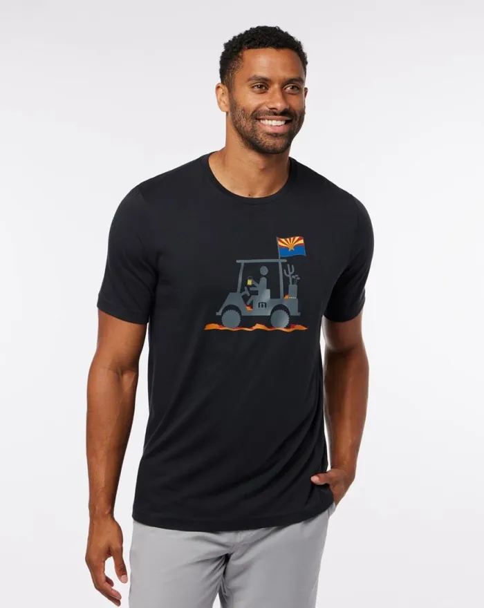 Men MAN OF THE DESERT 20 TEE Black TravisMathew Tees
