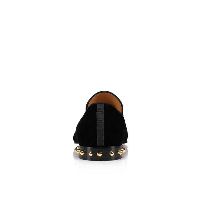 Men Marquees Loafers 8211 Velvet 8211 Black Black Christian Louboutin Loafers and Slipons