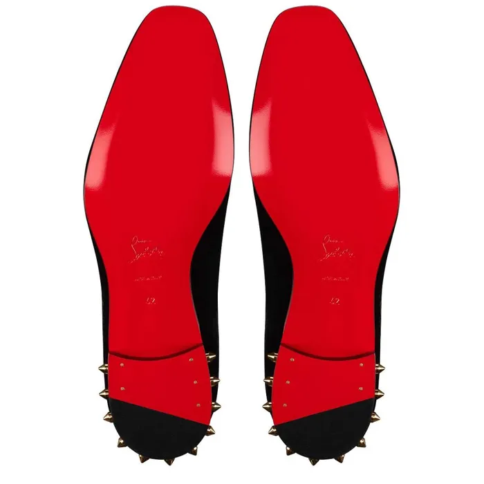 Men Marquees Loafers 8211 Velvet 8211 Black Black Christian Louboutin Loafers and Slipons