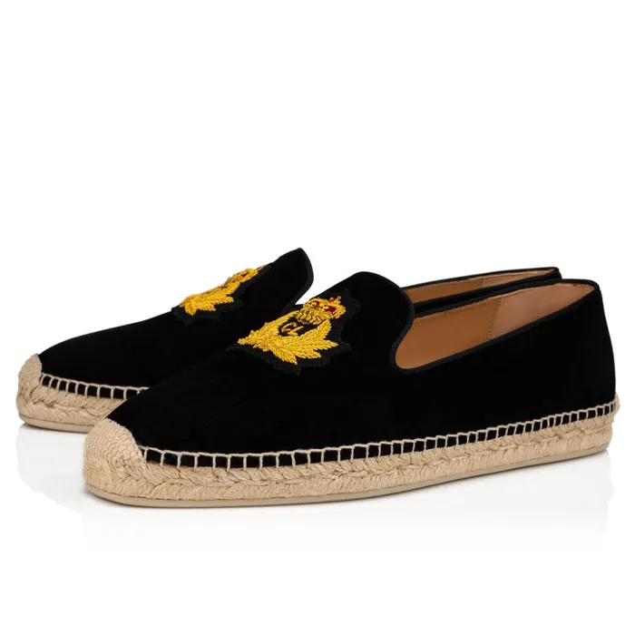 Men Nanou Espadrilles 8211 Leather 8211 Black Black Christian Louboutin Sandals and Espadrilles Men Nanou Espadrilles 8211 Leather 8211 Black Black Christian Louboutin Sandals and Espadrilles
