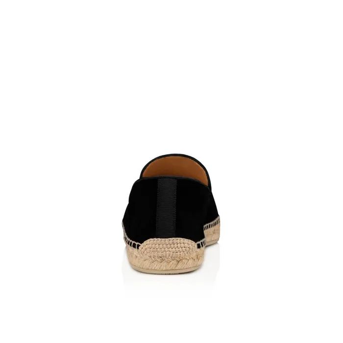 Men Nanou Espadrilles 8211 Leather 8211 Black Black Christian Louboutin Sandals and Espadrilles