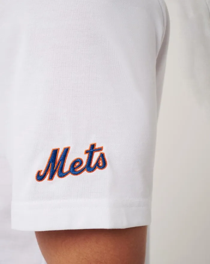 Men NEW YORK METS TOP RECRUIT POLO White TravisMathew Polos