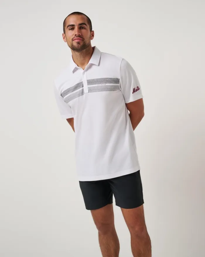 Men NEW YORK METS TOP RECRUIT POLO White TravisMathew Polos