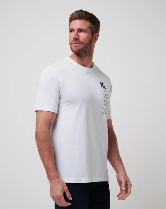 Men NEW YORK YANKEES SUNSET SLAM 20 TEE White TravisMathew Tees