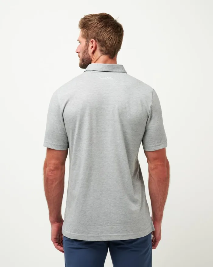 Men NEW YORK YANKEES THE ZINNA POLO Heather Grey TravisMathew Polos