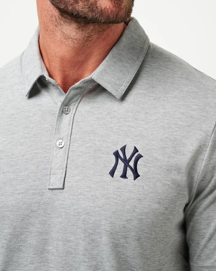 Men NEW YORK YANKEES THE ZINNA POLO Heather Grey TravisMathew Polos