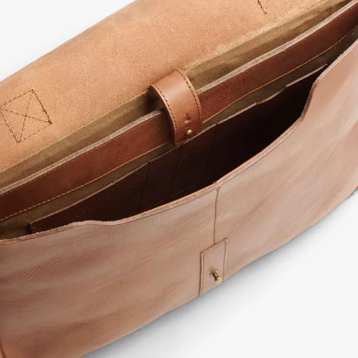 Men Nisolo Bags and Wallets Loreto Messenger Bag Chestnut
